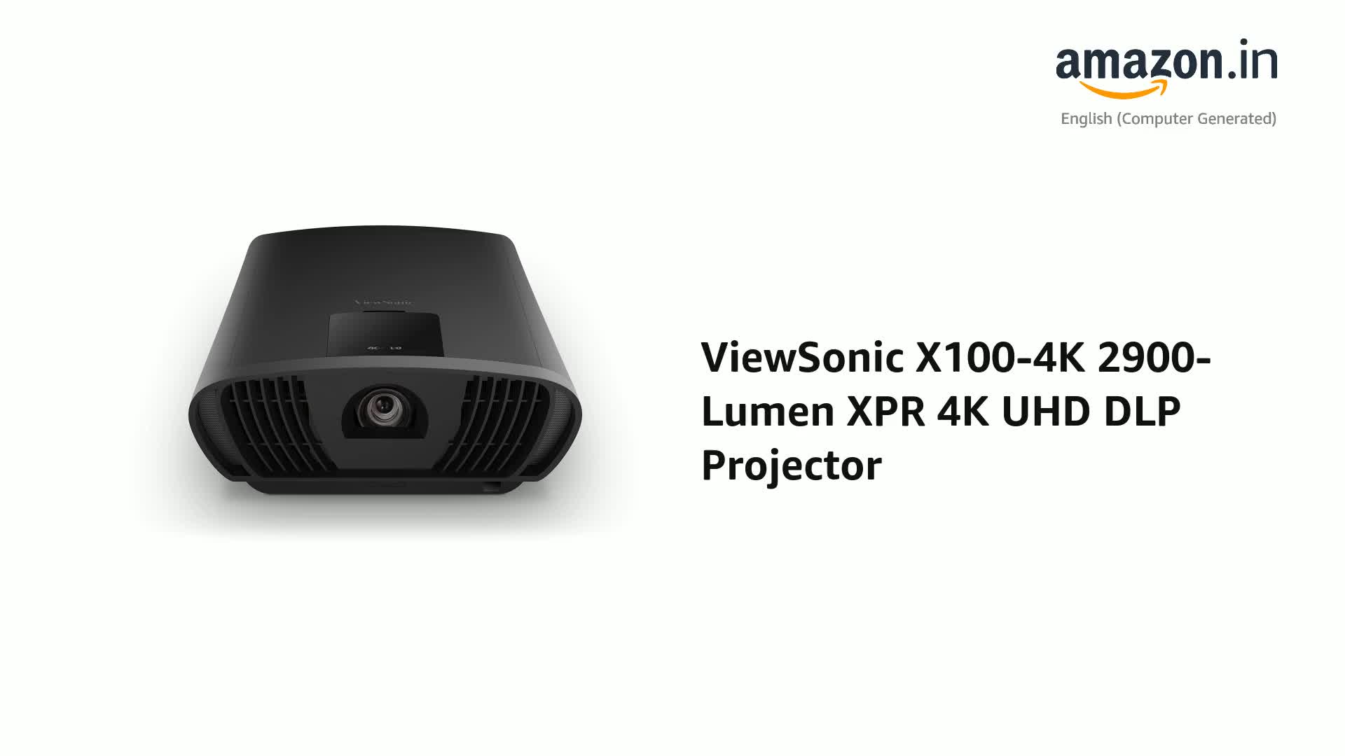 Viewsonic X100-4K 2900-Lumen Xpr 4K Uhd Dlp Projector - Hdmi